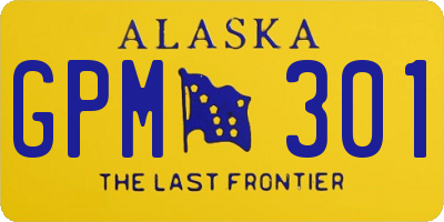 AK license plate GPM301