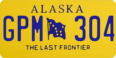 AK license plate GPM304