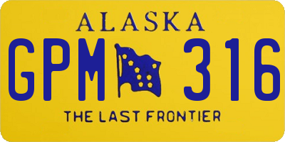 AK license plate GPM316