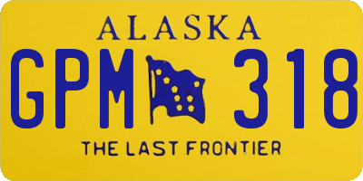 AK license plate GPM318