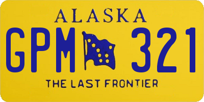 AK license plate GPM321