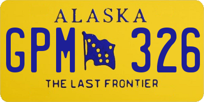 AK license plate GPM326