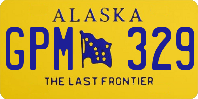 AK license plate GPM329