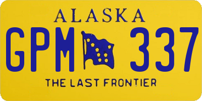 AK license plate GPM337