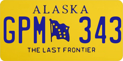 AK license plate GPM343