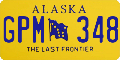 AK license plate GPM348