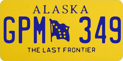 AK license plate GPM349