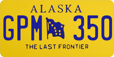 AK license plate GPM350