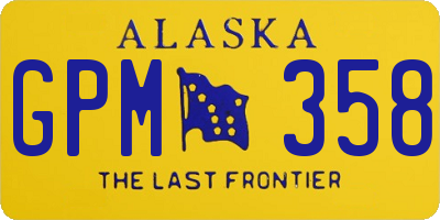 AK license plate GPM358