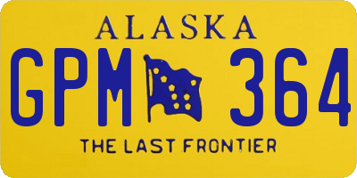 AK license plate GPM364