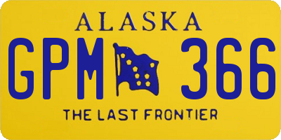 AK license plate GPM366