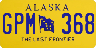 AK license plate GPM368