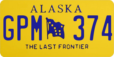 AK license plate GPM374