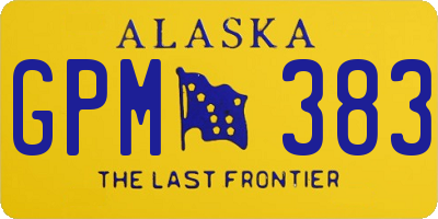 AK license plate GPM383