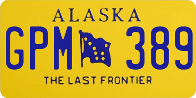 AK license plate GPM389