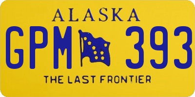 AK license plate GPM393