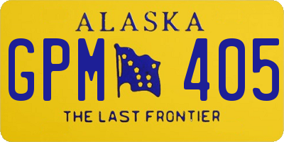 AK license plate GPM405
