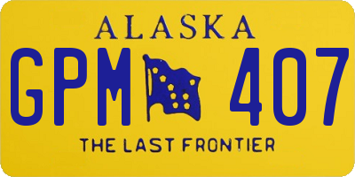 AK license plate GPM407