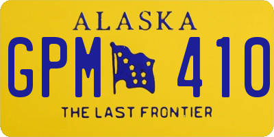 AK license plate GPM410