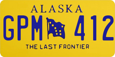 AK license plate GPM412