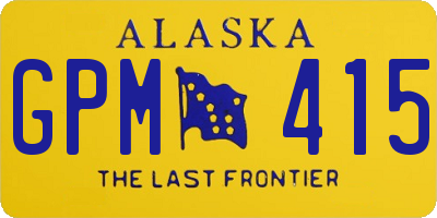 AK license plate GPM415