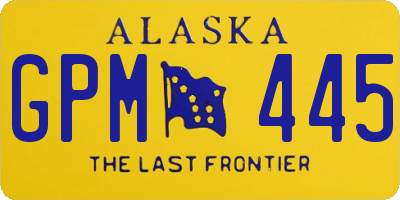 AK license plate GPM445