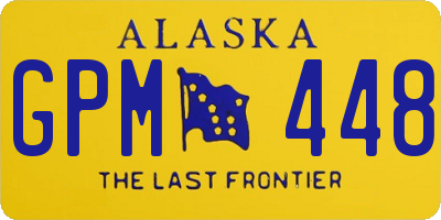 AK license plate GPM448