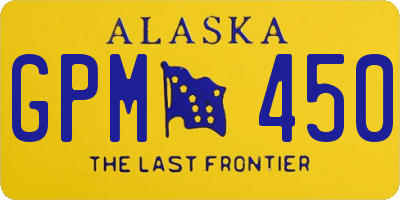 AK license plate GPM450