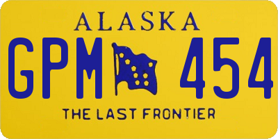 AK license plate GPM454