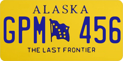 AK license plate GPM456