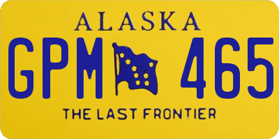 AK license plate GPM465