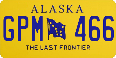 AK license plate GPM466