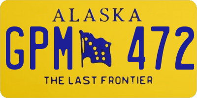 AK license plate GPM472