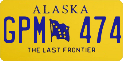 AK license plate GPM474