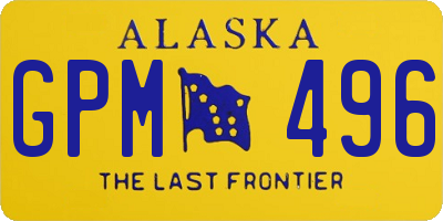 AK license plate GPM496