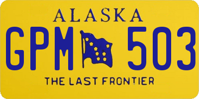 AK license plate GPM503