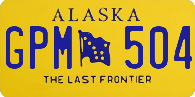 AK license plate GPM504