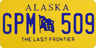 AK license plate GPM509