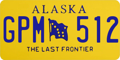 AK license plate GPM512