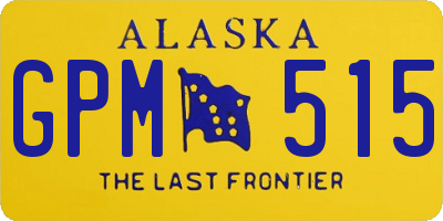 AK license plate GPM515
