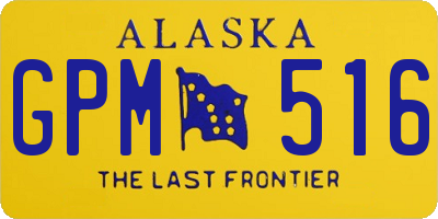 AK license plate GPM516