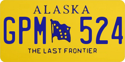 AK license plate GPM524
