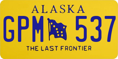 AK license plate GPM537