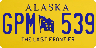 AK license plate GPM539