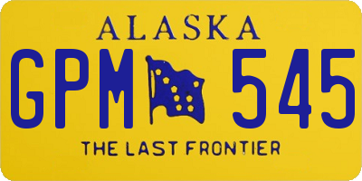 AK license plate GPM545