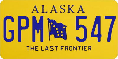 AK license plate GPM547