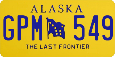 AK license plate GPM549