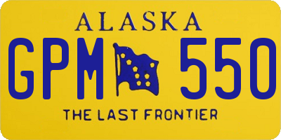 AK license plate GPM550