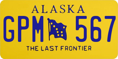 AK license plate GPM567