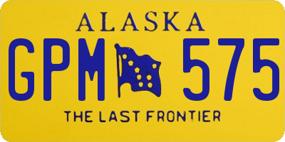 AK license plate GPM575